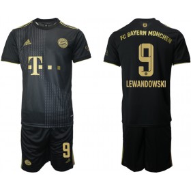 Jalkapallo Pelipaidat FC Bayern München Robert Lewandowski 9 Lasten Vieraspaita 2021-2022 Lyhythihainen